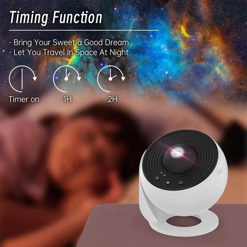 LED Galaxy Projector Night Light – 360° Rotating Starry Sky Planetarium Lamp for Room Decoration, Perfect Kids Gift