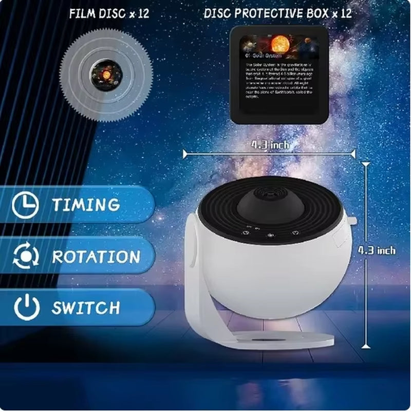 LED Galaxy Projector Night Light – 360° Rotating Starry Sky Planetarium Lamp for Room Decoration, Perfect Kids Gift