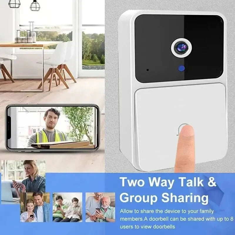 Smart Home Security Camera - Video Doorbell with Night Vision