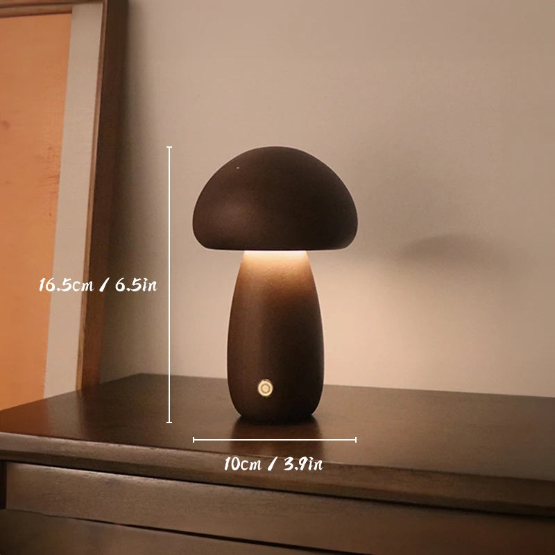 Wooden Mushroom Night Light