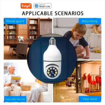 Smart Bulb Surveillance Camera – Night Security with Motion Detection