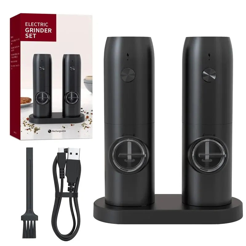 Electric Salt and Pepper Grinder Set 