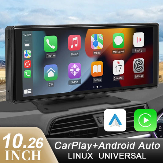 Universal Multimedia Video Player with Wireless CarPlay 10.26"