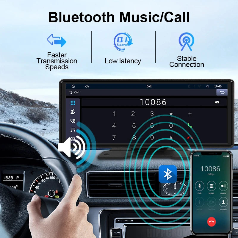 Universal Multimedia Video Player with Wireless CarPlay 10.26"