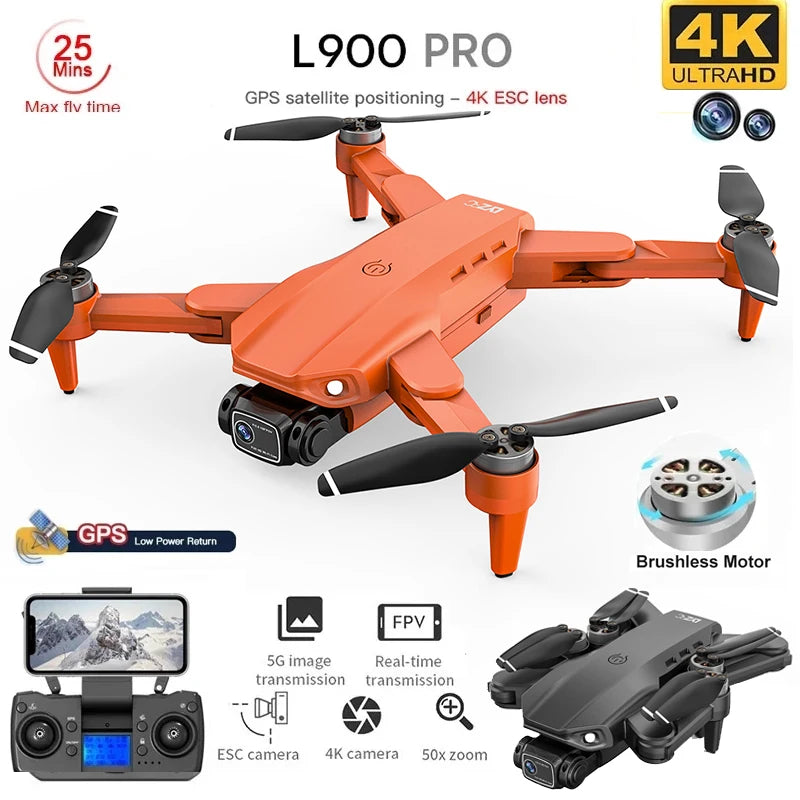 L900 Pro GPS Drone – 4K HD Dual Camera