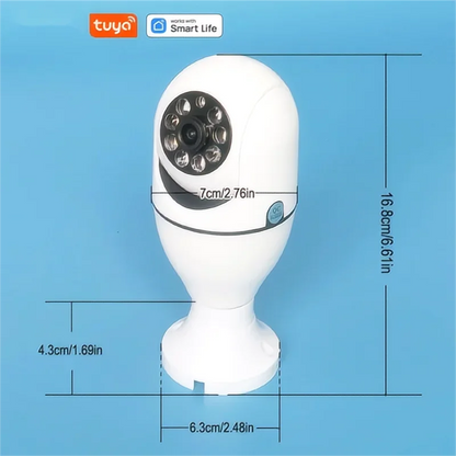 Smart Bulb Surveillance Camera – Night Security with Motion Detection