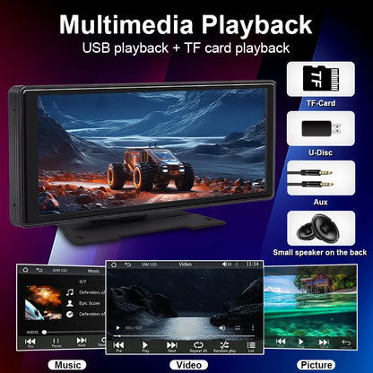 Universal Multimedia Video Player with Wireless CarPlay 10.26"