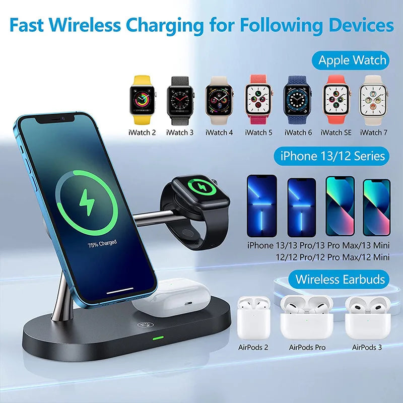 3 in 1 Wireless Charger Stand for Iphone, Apple Watch and Airpods