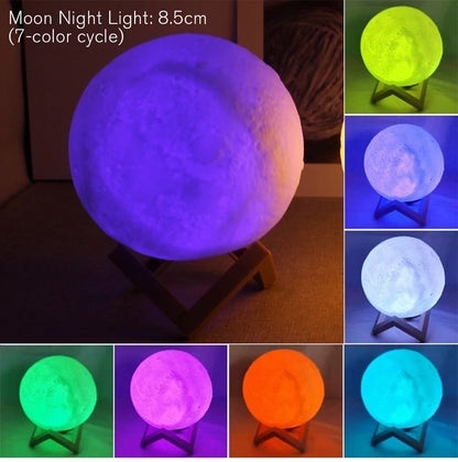 Moon Lamp Night Light with Stand