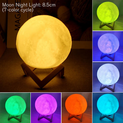 Moon Lamp Night Light with Stand