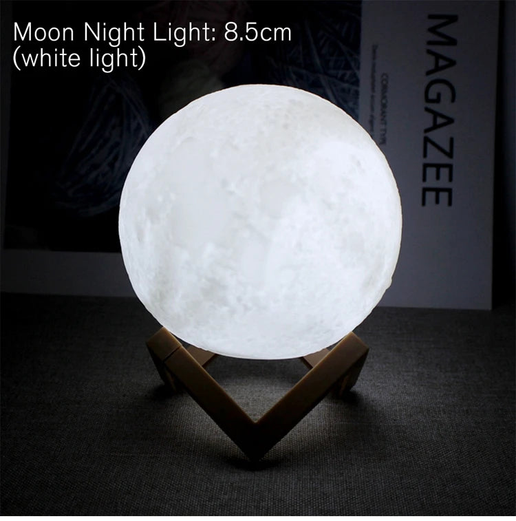 Moon Lamp Night Light with Stand