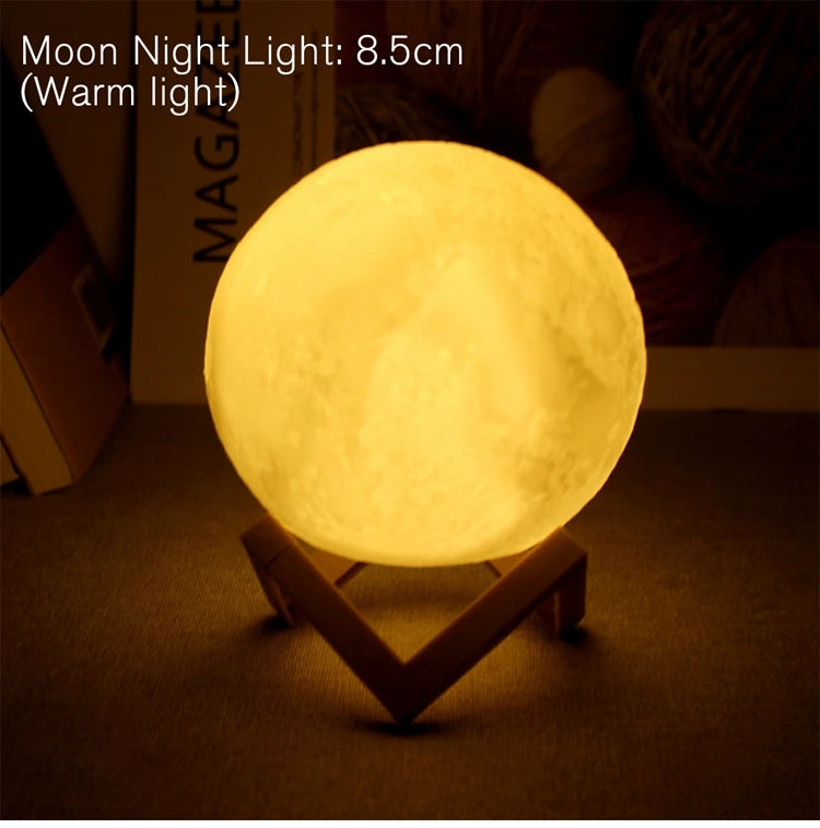 Moon Lamp Night Light with Stand