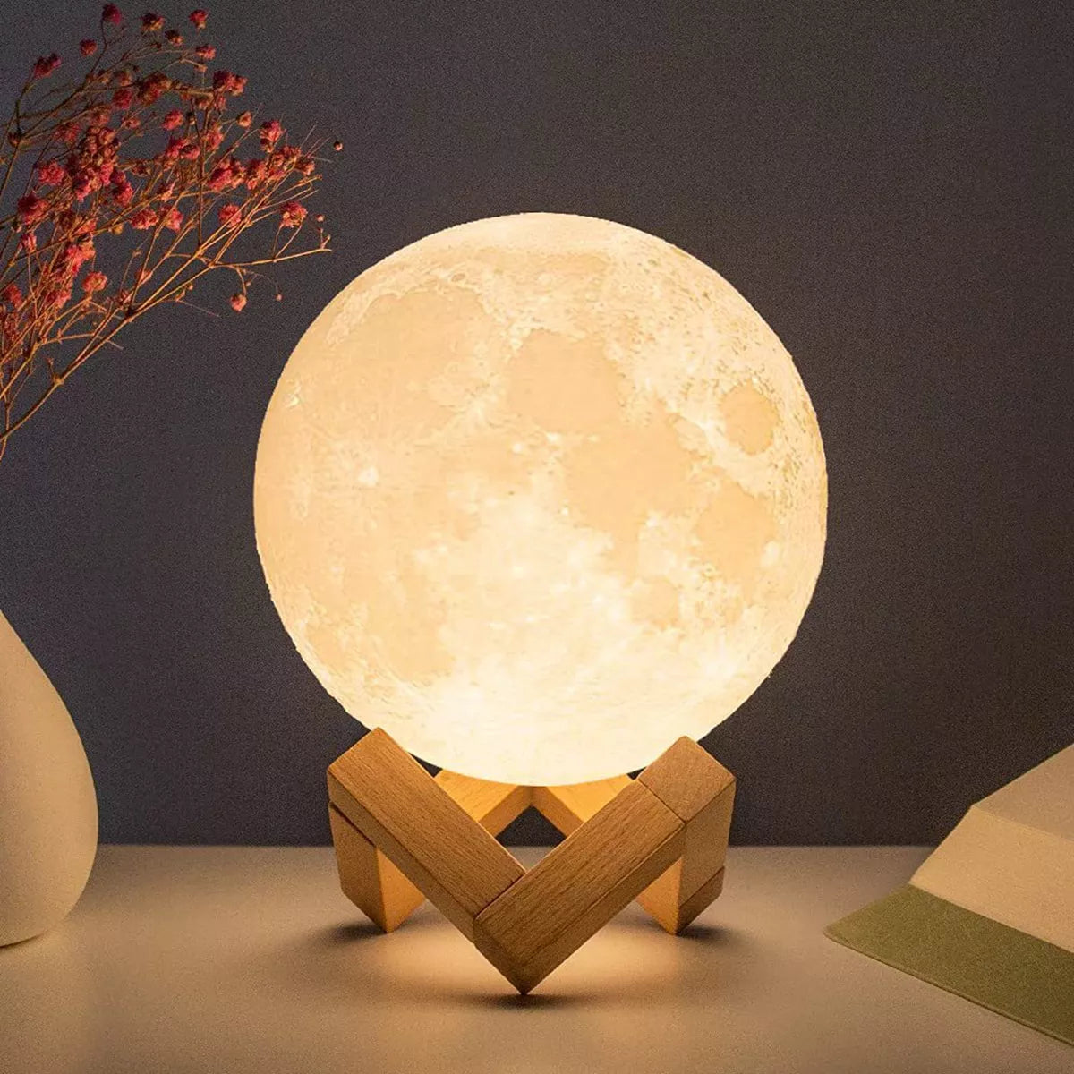 Moon Lamp Night Light with Stand