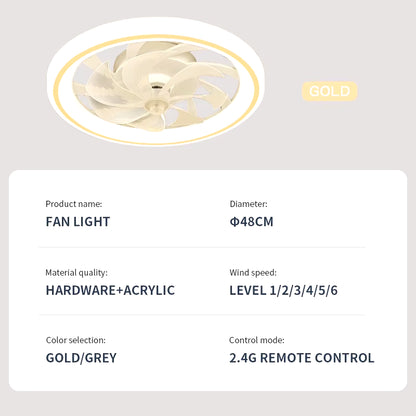 Modern LED Ceiling Fan Light with Remote Control