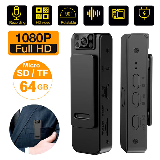 HD 1080P Portable Mini Camera Voice&Video Recorder Sports Outdoors Micro Camcorders Support SD Card Loop Recording